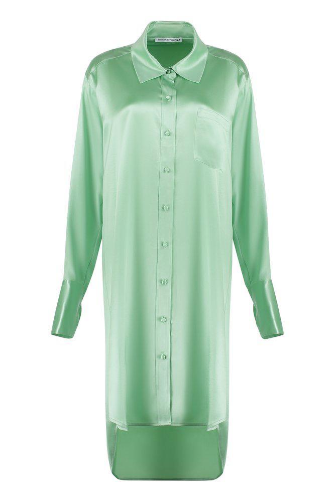 商品Alexander Wang|T By Alexander Wang Asymmetric Hem Shirt Dress,价格¥2464,第1张图片