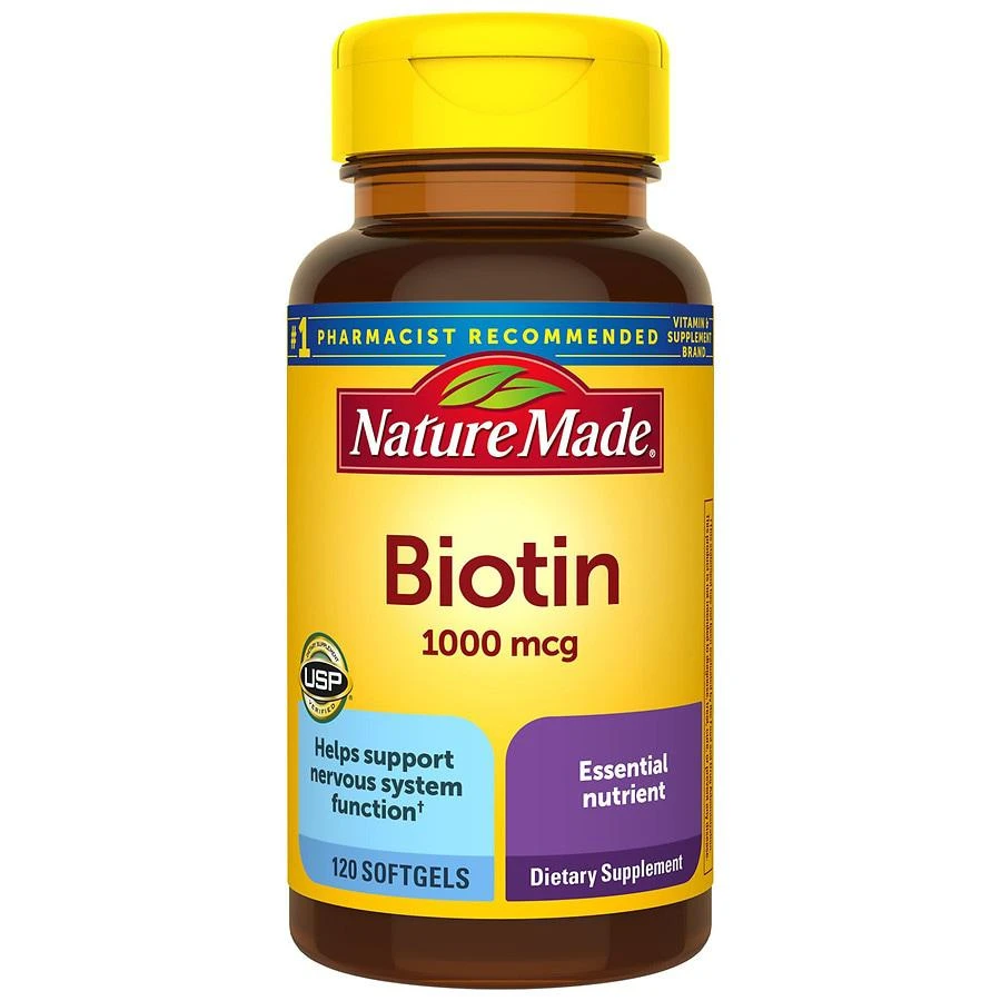 商品Nature Made|Biotin 1000 mcg Softgels,价格¥142,第1张图片