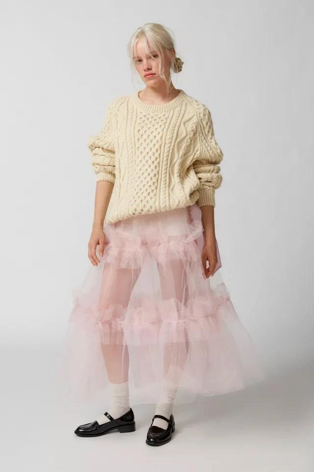 商品Kimchi Blue|Kimchi Blue Anabella Sheer Tutu Maxi Skirt,价格¥150,第3张图片详细描述