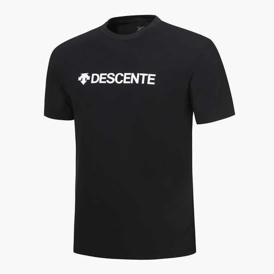【享贝家】DESCENTE 迪桑特 字母圆领运动短袖T恤  黑色 SN323TTS75（现采购商品，下单后12天内发货）商品第1张图片规格展示