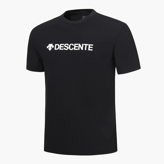 商品DESCENTE|【享贝家】DESCENTE 迪桑特 字母圆领运动短袖T恤  黑色 SN323TTS75（现采购商品，下单后12天内发货）,价格¥470,第1张图片