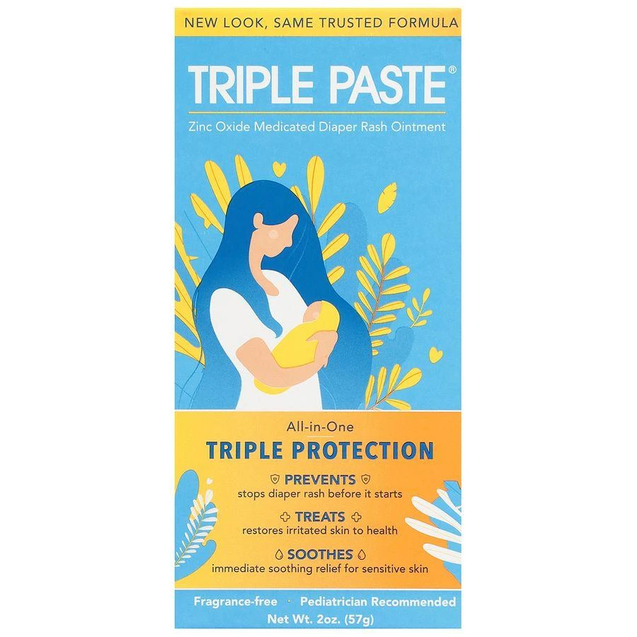 商品Triple Paste|Hypoallergenic Medicated Diaper Rash Ointment Unscented,价格¥86,第1张图片
