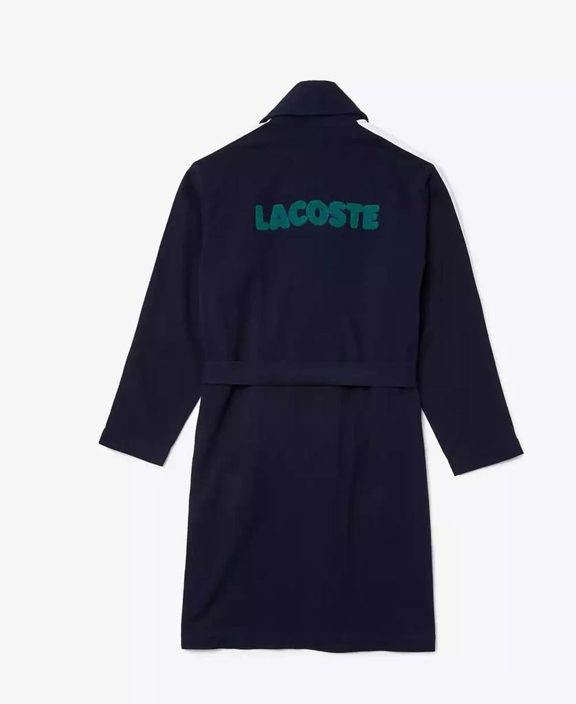 Men's Sport-Inspired Textured Badges Cotton Pique Bathrobe 商品