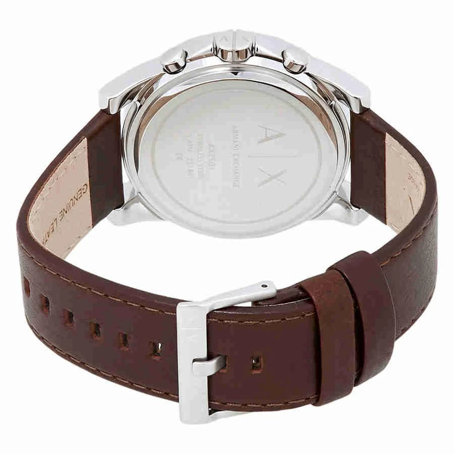 商品Armani Exchange|Chronograph Blue Dial Brown Leather Men's Watch AX2501,价格¥518,第3张图片详细描述