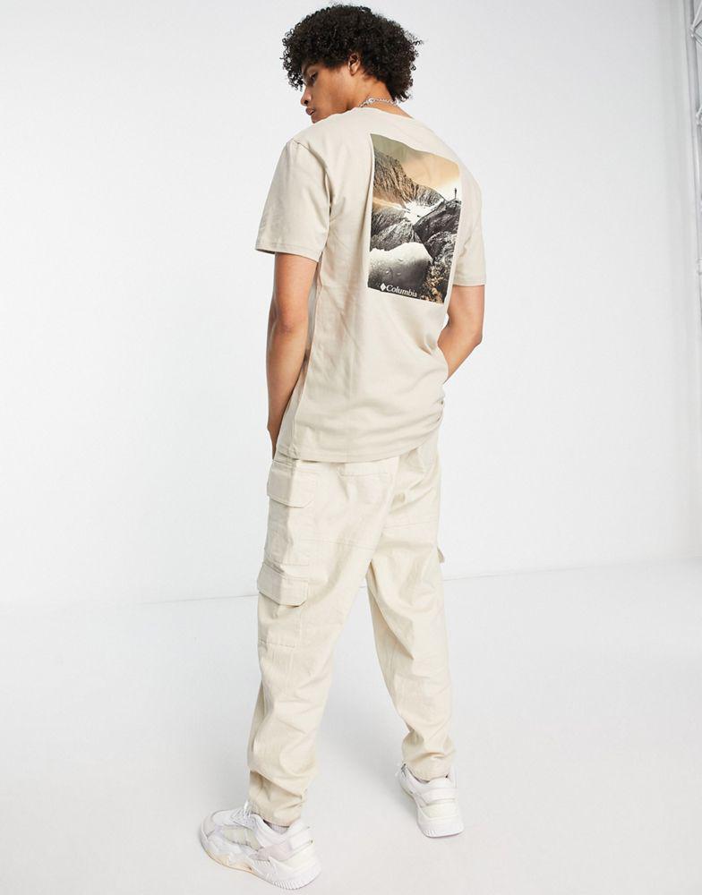 Columbia Westhoff back print t-shirt in beige Exclusive at ASOS商品第4张图片规格展示