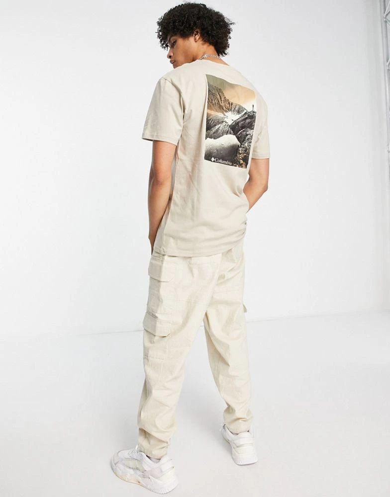 商品Columbia|Columbia Westhoff back print t-shirt in beige Exclusive at ASOS,价格¥240,第4张图片详细描述