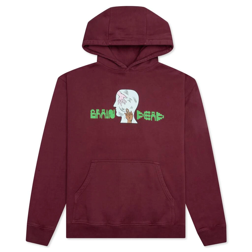 商品Brain Dead|Brain Dead Handheld Hoodie - Burgundy,价格¥532,第1张图片