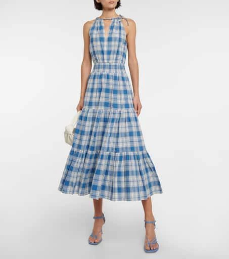 商品Ralph Lauren|格纹棉质加长连衣裙,价格¥2484,第2张图片详细描述