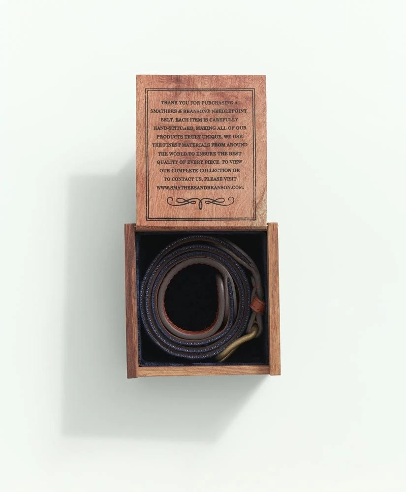 商品Brooks Brothers|Smathers & Branson Leather Needlepoint Belt,价格¥732,第3张图片详细描述