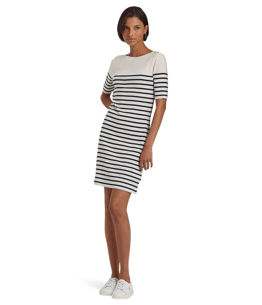 商品Ralph Lauren|Striped Cotton Boatneck Dress,价格¥947,第4张图片详细描述