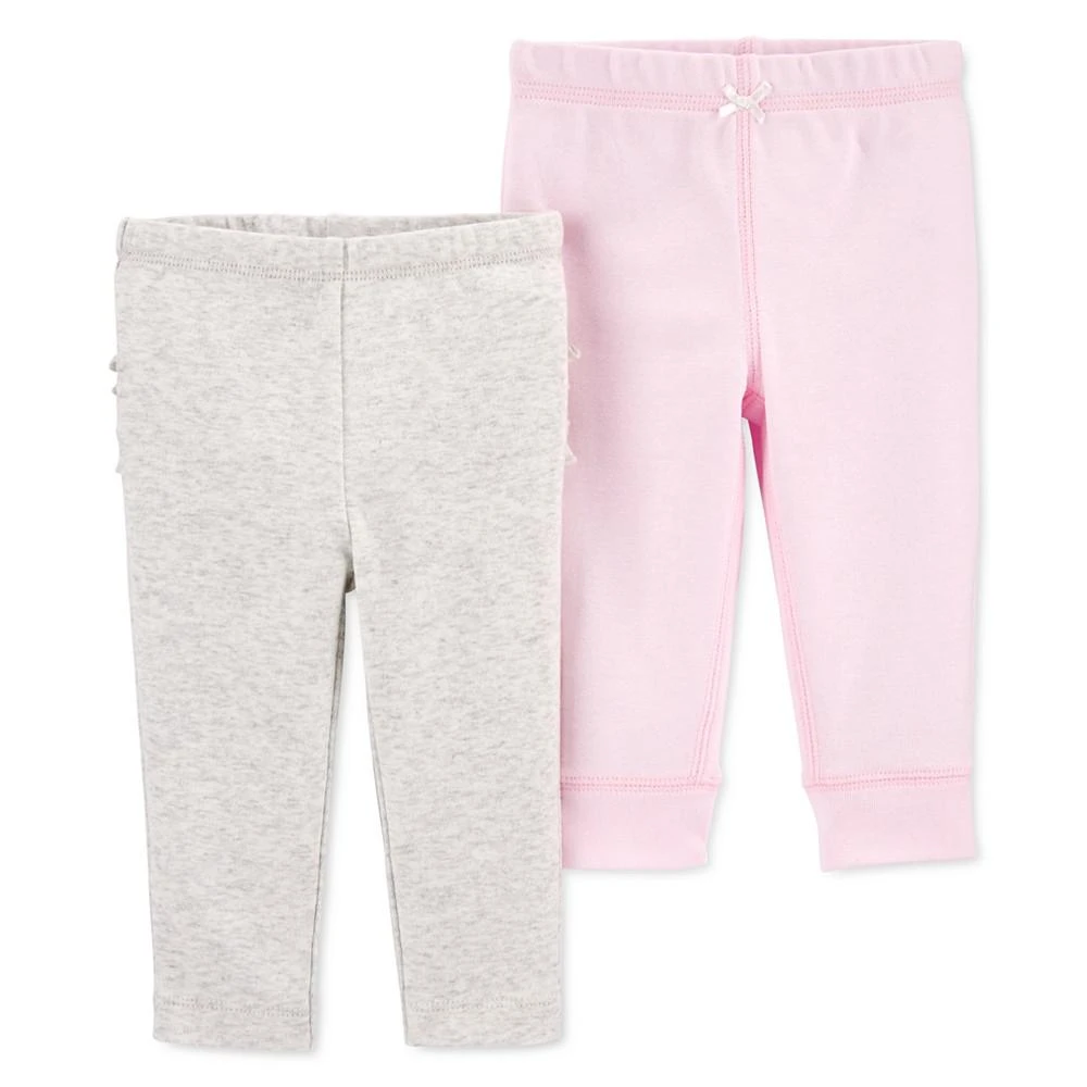 商品Carter's|Baby Girls 2-Pack Pull-On Pants,价格¥124,第2张图片详细描述