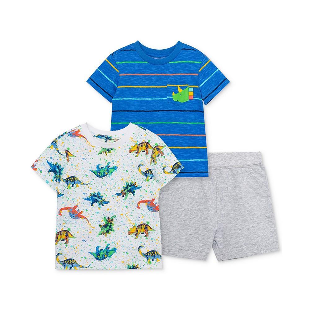 商品Little Me|Baby Boys 3-Pc. T-Shirts & Shorts Set,价格¥120,第1张图片