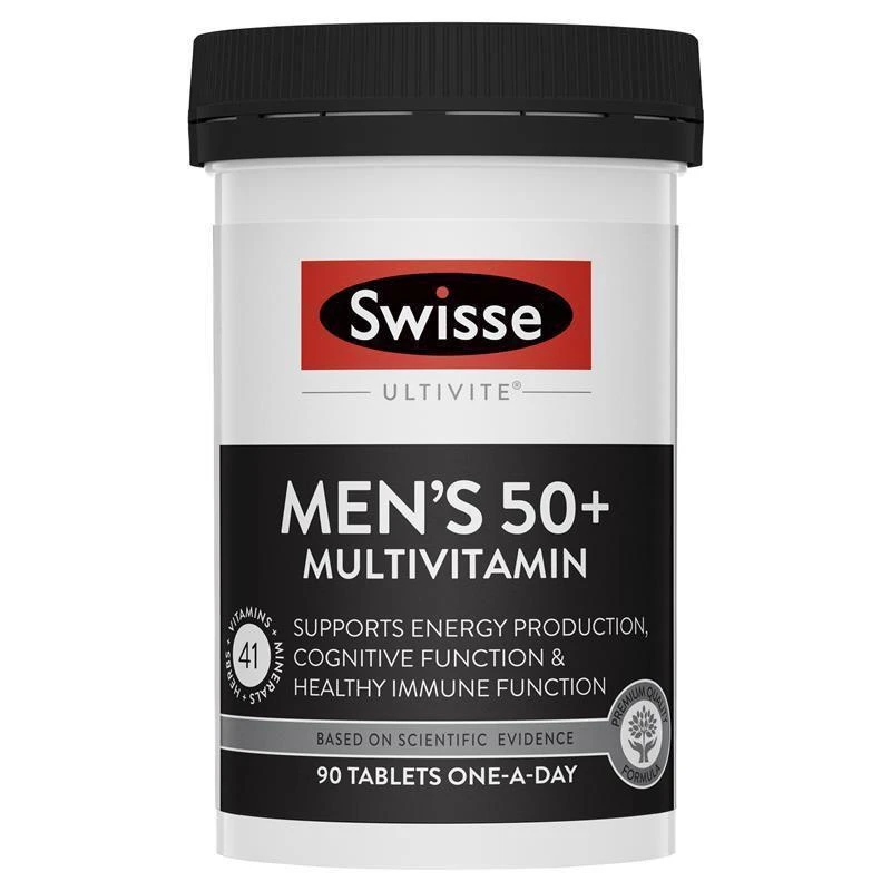 商品Swisse|澳大利亚直邮swisse50岁以上 男性复合维生素舒压防脱发失眠90粒,价格¥376,第1张图片