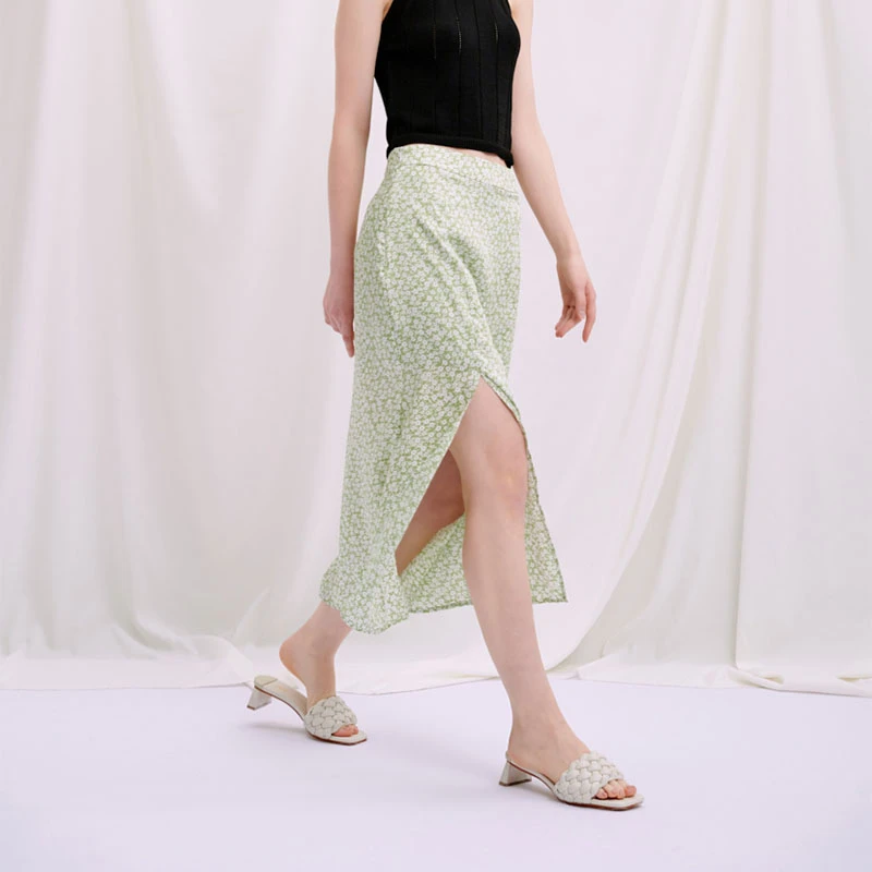 Annabell 半裙 - 薄荷绿印花  | Annabell Skirt - Mint Floral 商品