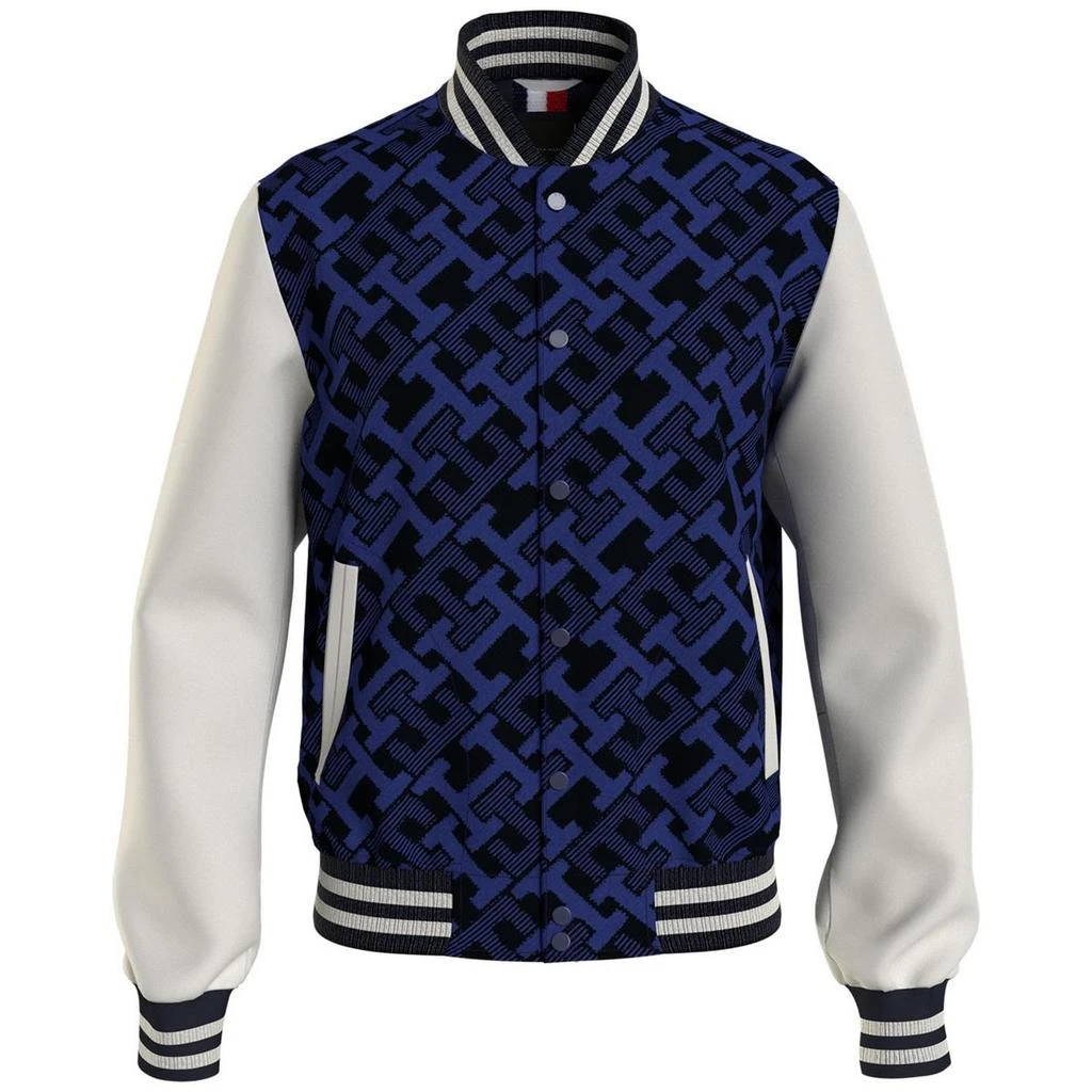 商品Tommy Hilfiger|Tommy Hilfiger Mens Cold Weather Mixed Media Bomber Jacket,价格¥1716,第1张图片