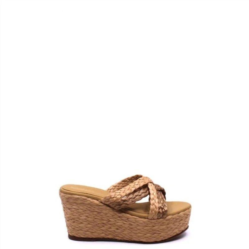 商品Kaanas|Guadalupe Raffia Wedge,价格¥642,第1张图片