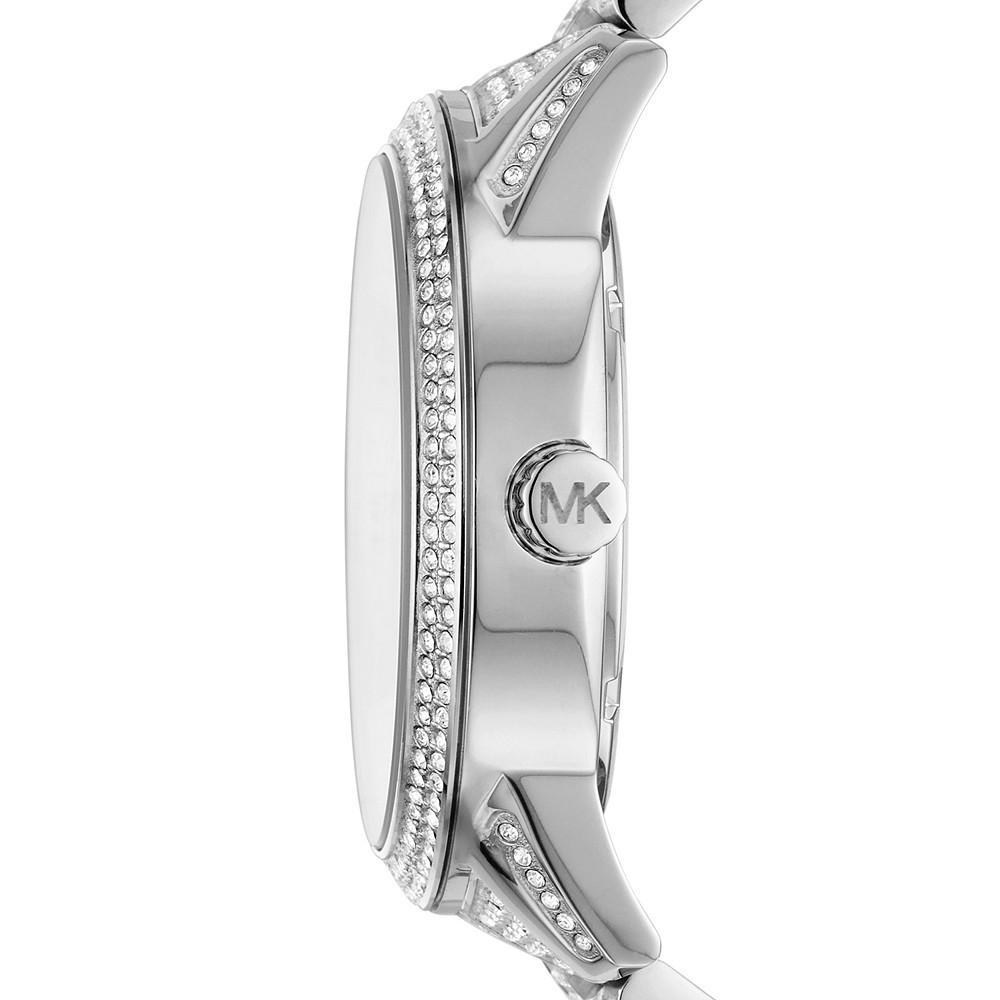 商品Michael Kors|Women's Bradshaw Pave Glitz Stainless Steel Bracelet Watch 42mm,价格¥4086,第5张图片详细描述