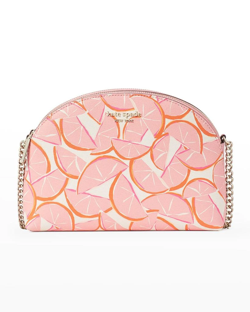 商品Kate Spade|grapefruit-print double-zip crossbody bag,价格¥917,第1张图片