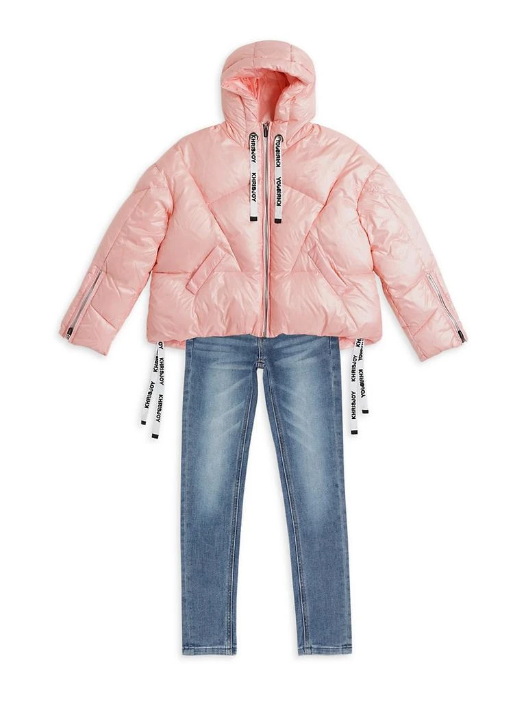 商品Khrisjoy|Little Kid's &amp; Kid's Shiny Puffer Jacket,价格¥2183,第2张图片详细描述