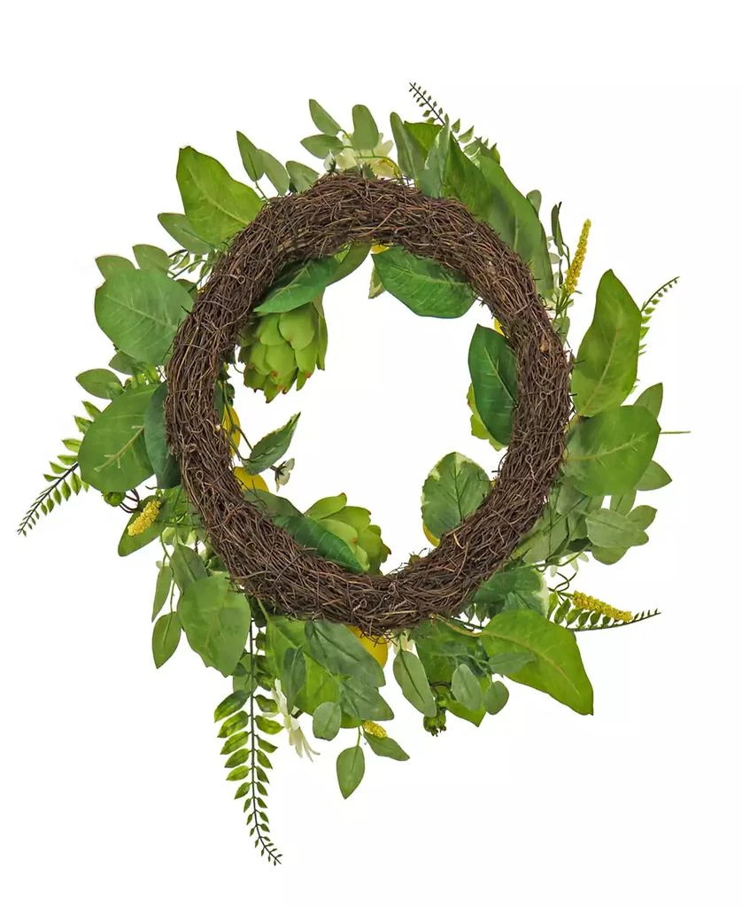 商品National Tree Company|22 Daisy, Artichoke and Lemon Wreath,价格¥398,第3张图片详细描述