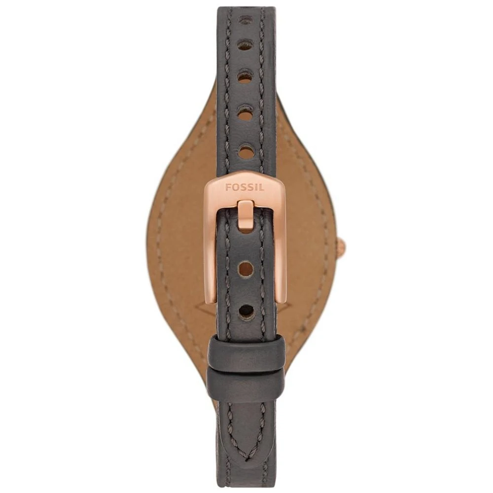商品Fossil|Women's Carlie Gray Leather Strap Watch, 28mm,价格¥574,第3张图片详细描述