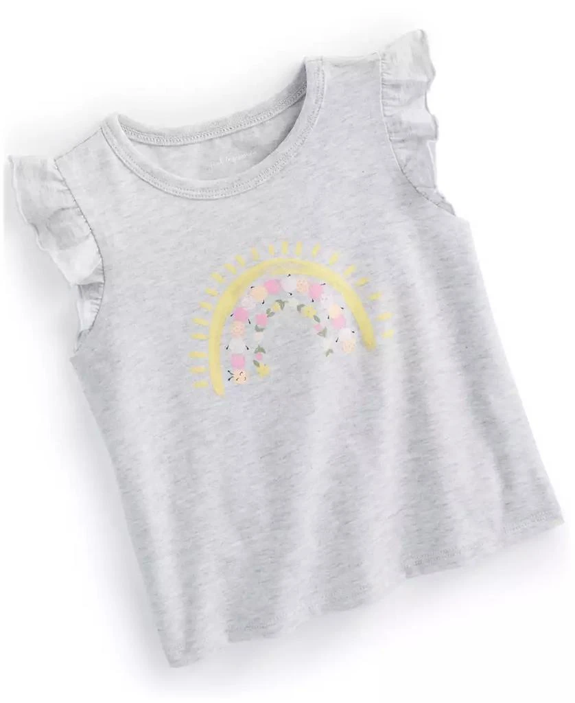 商品First Impressions|Baby Girls Rainbow Sun Graphic T-Shirt, Created for Macy's,价格¥15,第1张图片