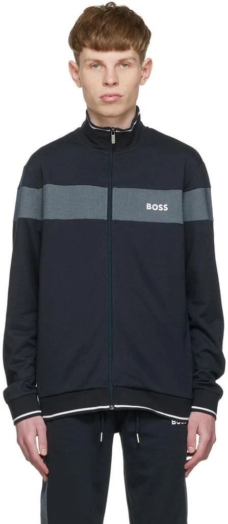 商品Hugo Boss|Navy Cotton Jacket,价格¥670,第1张图片