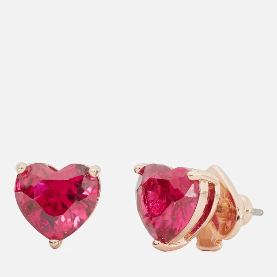 商品Kate Spade|Kate Spade Heart Gold-Plated Cubic Zirconia Earrings,价格¥454,第1张图片