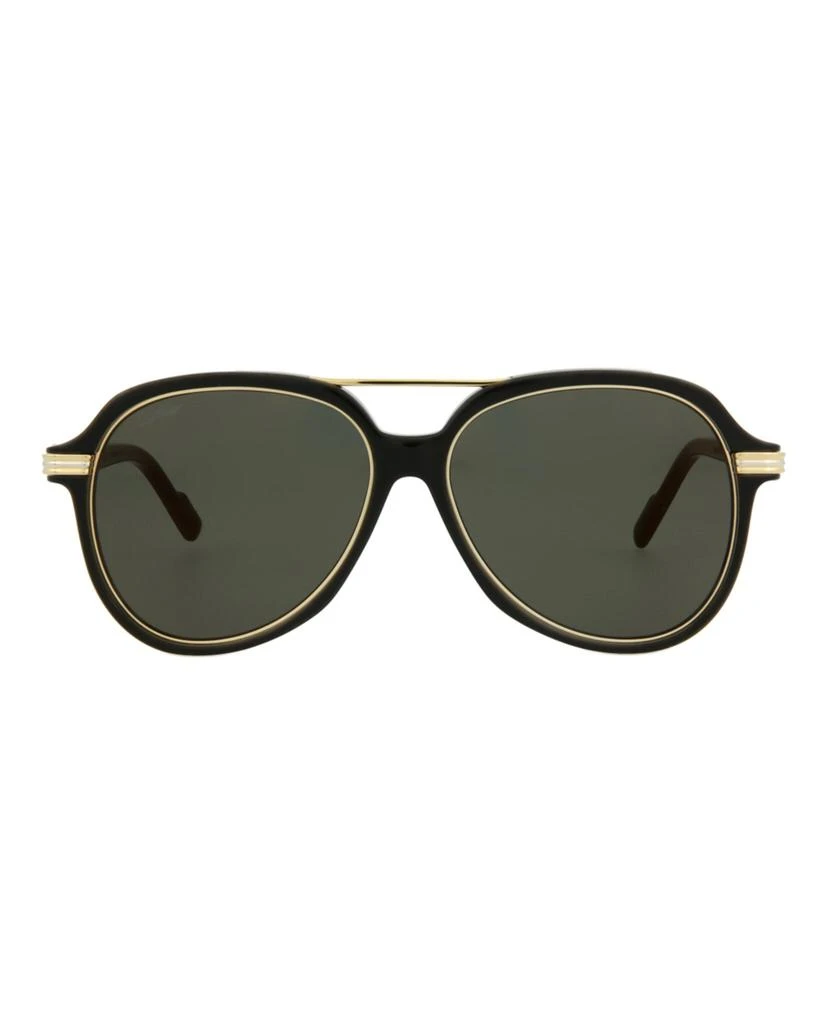 商品Cartier|Aviator-Style Acetate Sunglasses,价格¥1881,第1张图片