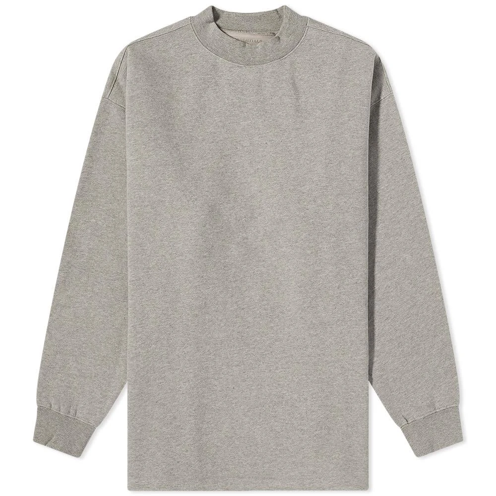 商品Essentials|FEAR OF GOD ESSENTIALS Relaxed Back Logo Longsleeve T-Shirt - Dark Oatmeal,价格¥529,第1张图片