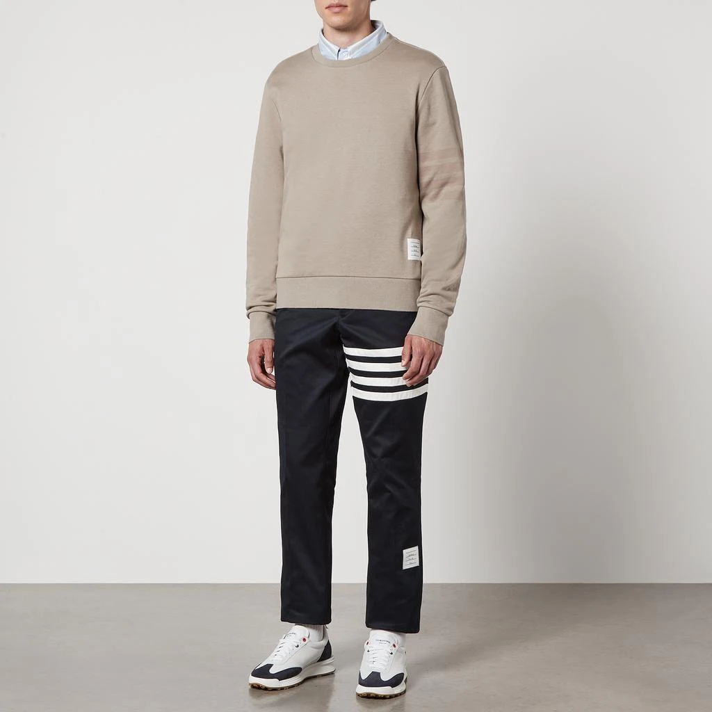 商品Thom Browne|Thom Browne Tonal 4 Bar Loopback Cotton-Jersey Sweatshirt,价格¥2281,第3张图片详细描述