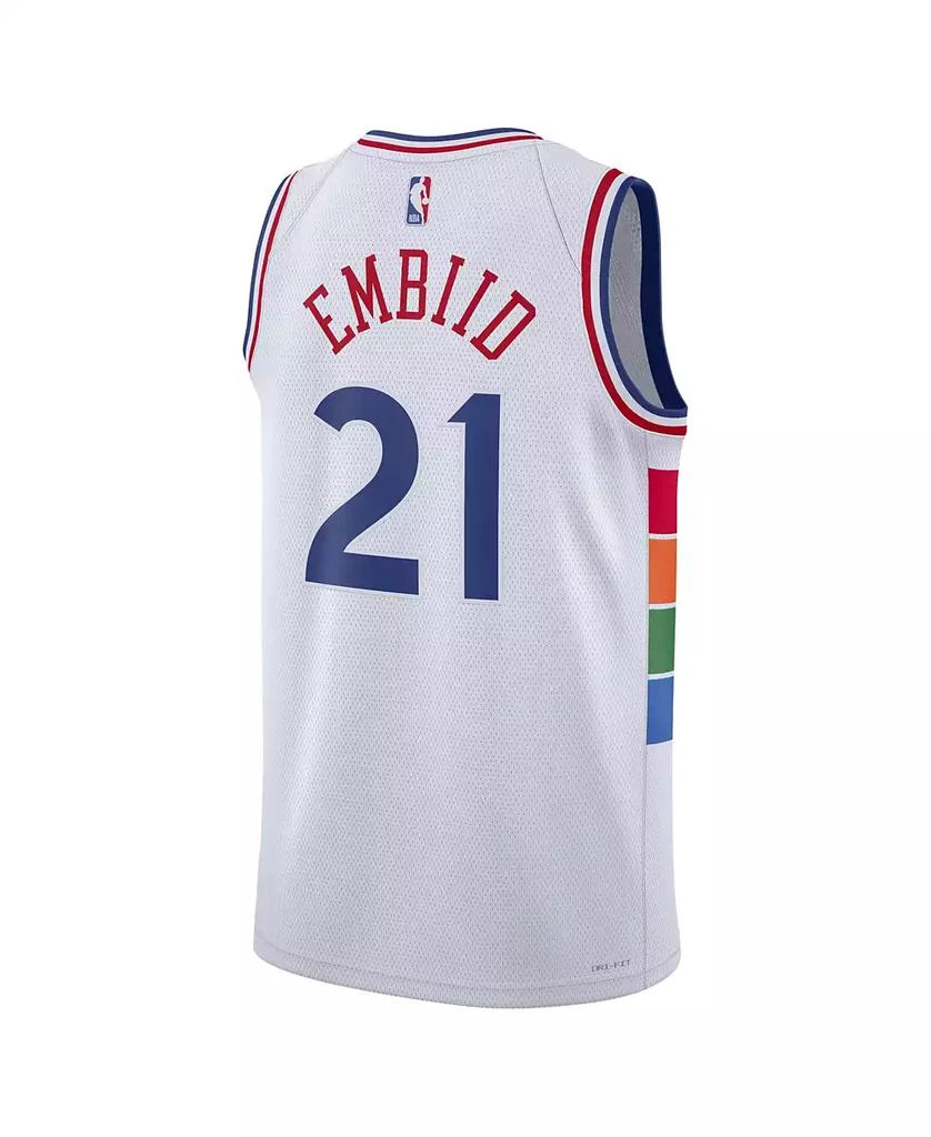 商品NIKE|Men's and Women's White Joel Embiid Philadelphia 76ers 2024/25 City Edition Finished Swingman Jersey,价格¥673,第2张图片详细描述