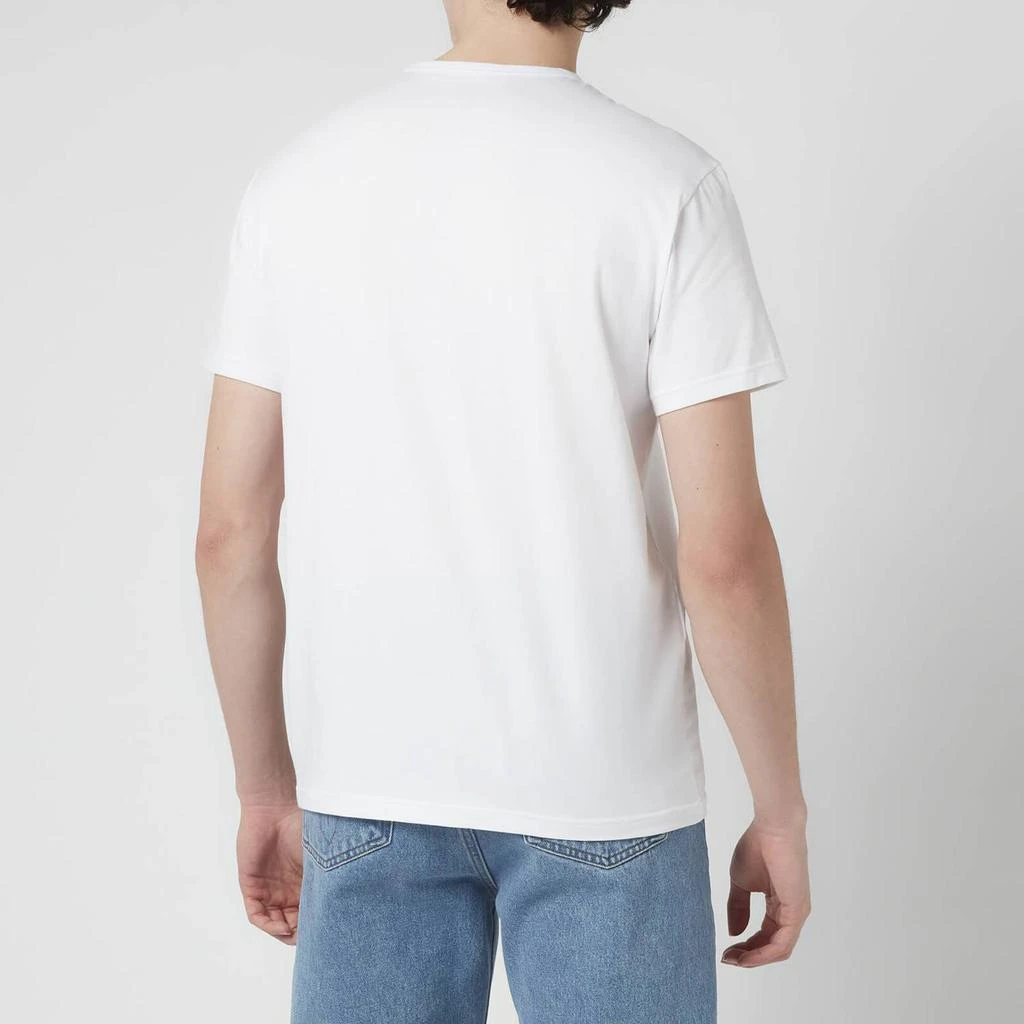 商品Emporio Armani|Emporio Armani Men's 2-Pack Stretch Cotton T-Shirts - White/Copy Blue,价格¥207,第2张图片详细描述
