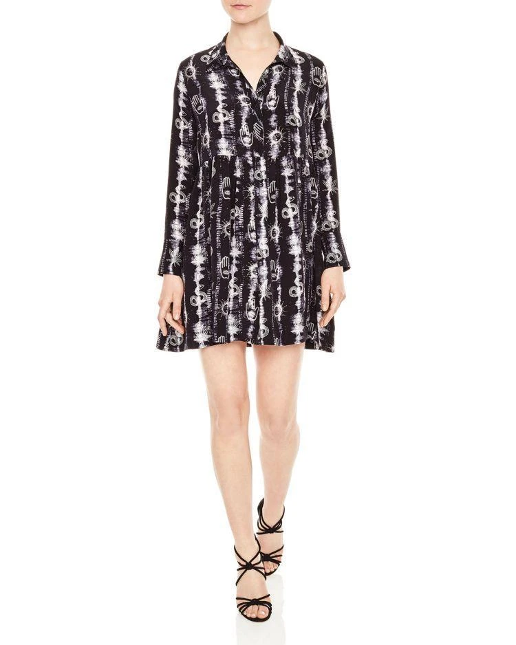 商品Sandro|Protect Printed Silk Dress,价格¥1852,第1张图片