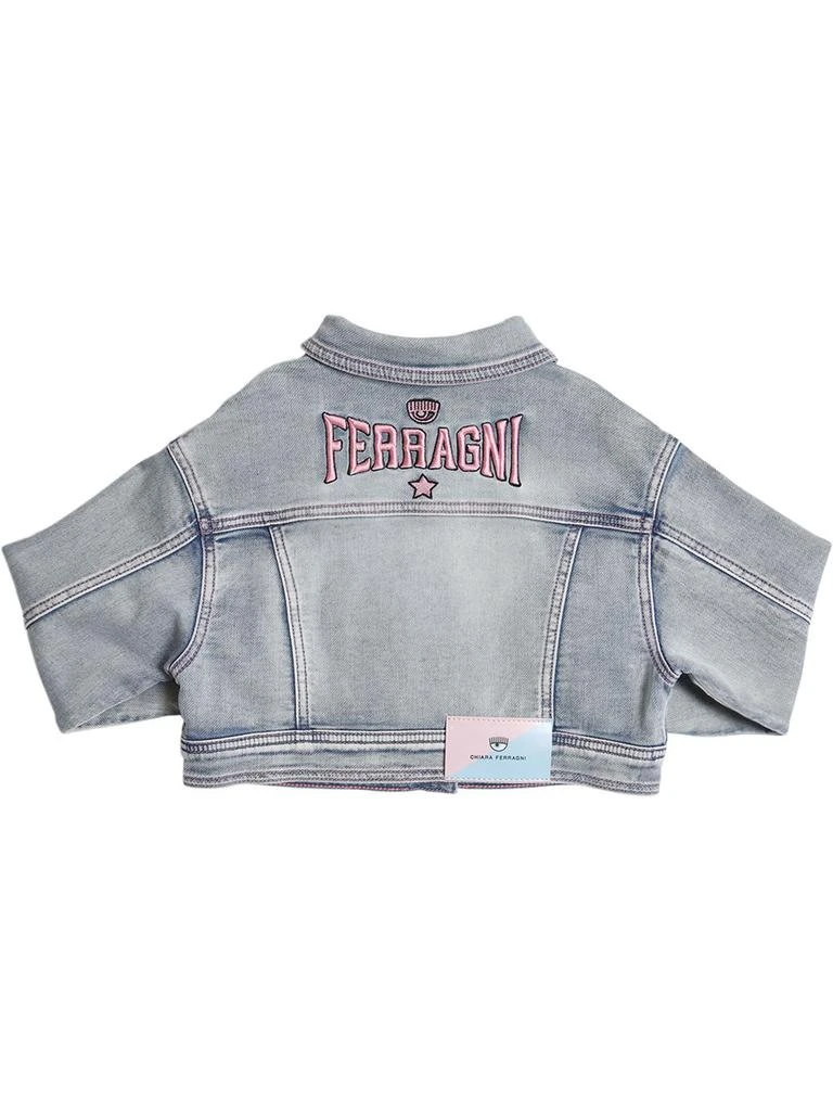 商品Chiara Ferragni|Embroidered Logo Denim Effect Jacket,价格¥1814,第1张图片