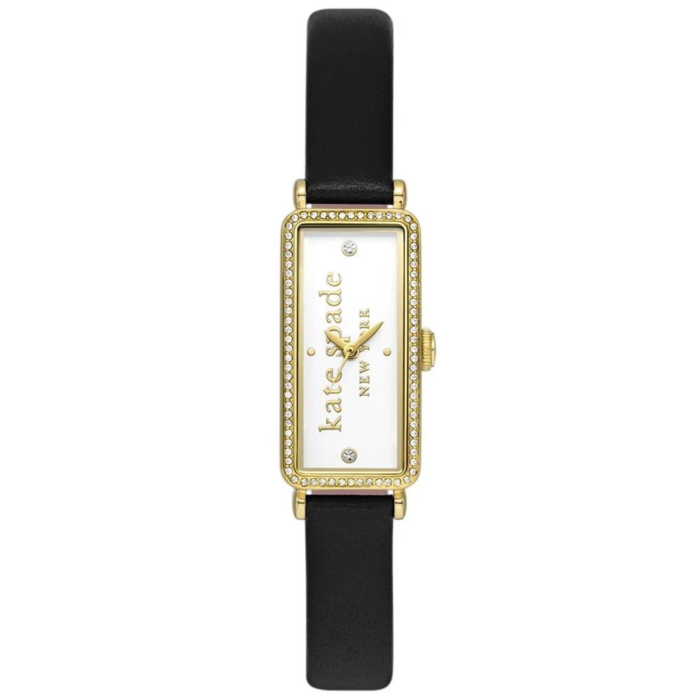 商品Kate Spade|Women's Rosedale Three Hand Black Pro-Planet Leather Watch 32mm,价格¥852,第1张图片