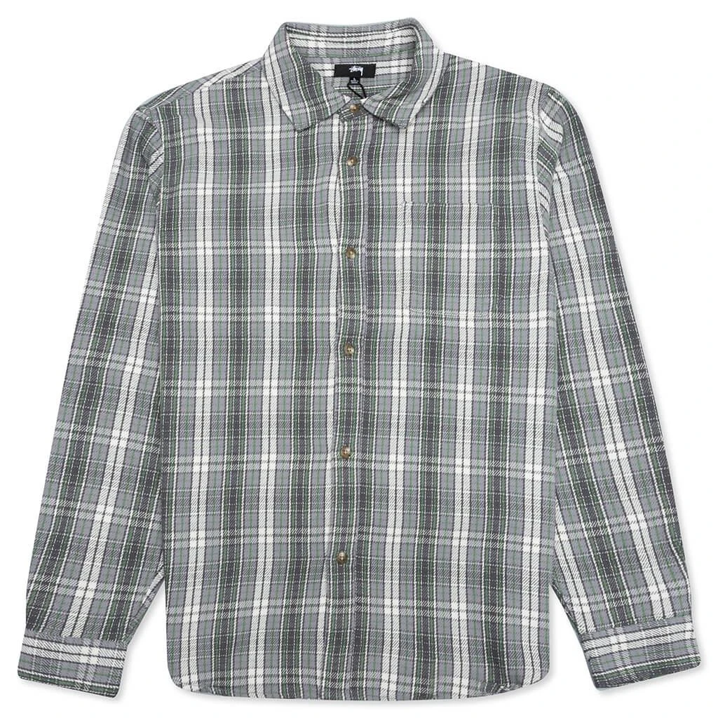 商品STUSSY|Stussy Beach Plaid Shirt - Charcoal,价格¥1065,第1张图片