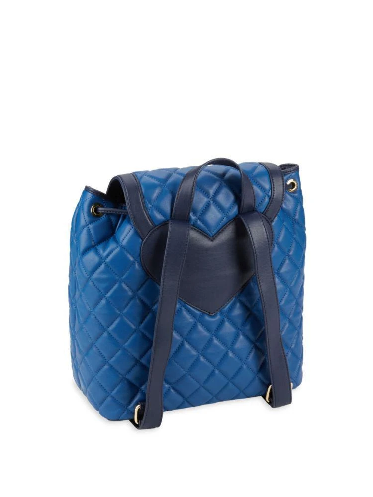 商品Moschino|Quilted Drawstring Leather Backpack,价格¥983,第4张图片详细描述
