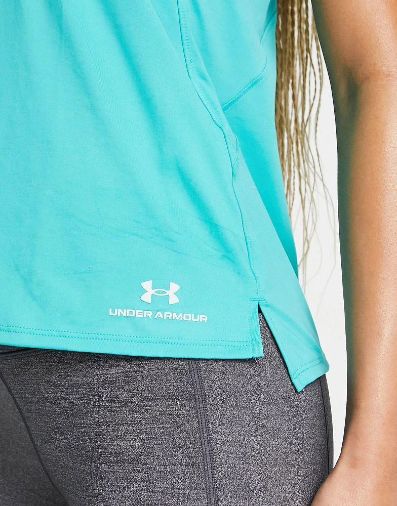 商品Under Armour|Under Armour Training Rush vest top in teal,价格¥234,第3张图片详细描述