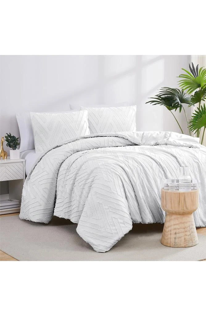商品SOUTHSHORE FINE LINENS|Chevron Jacquard Comforter Set,价格¥693,第1张图片详细描述