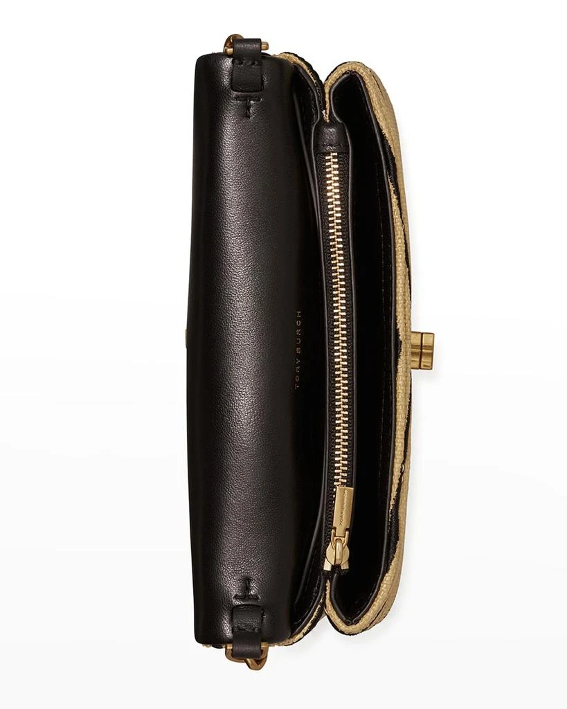 商品Tory Burch|Kira Envelope Flap Straw Chain Wallet,价格¥1690,第3张图片详细描述