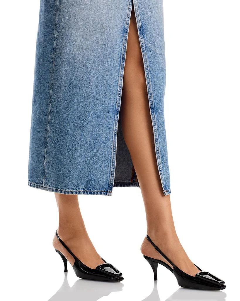 Cotton High Rise Denim Maxi Skirt 商品