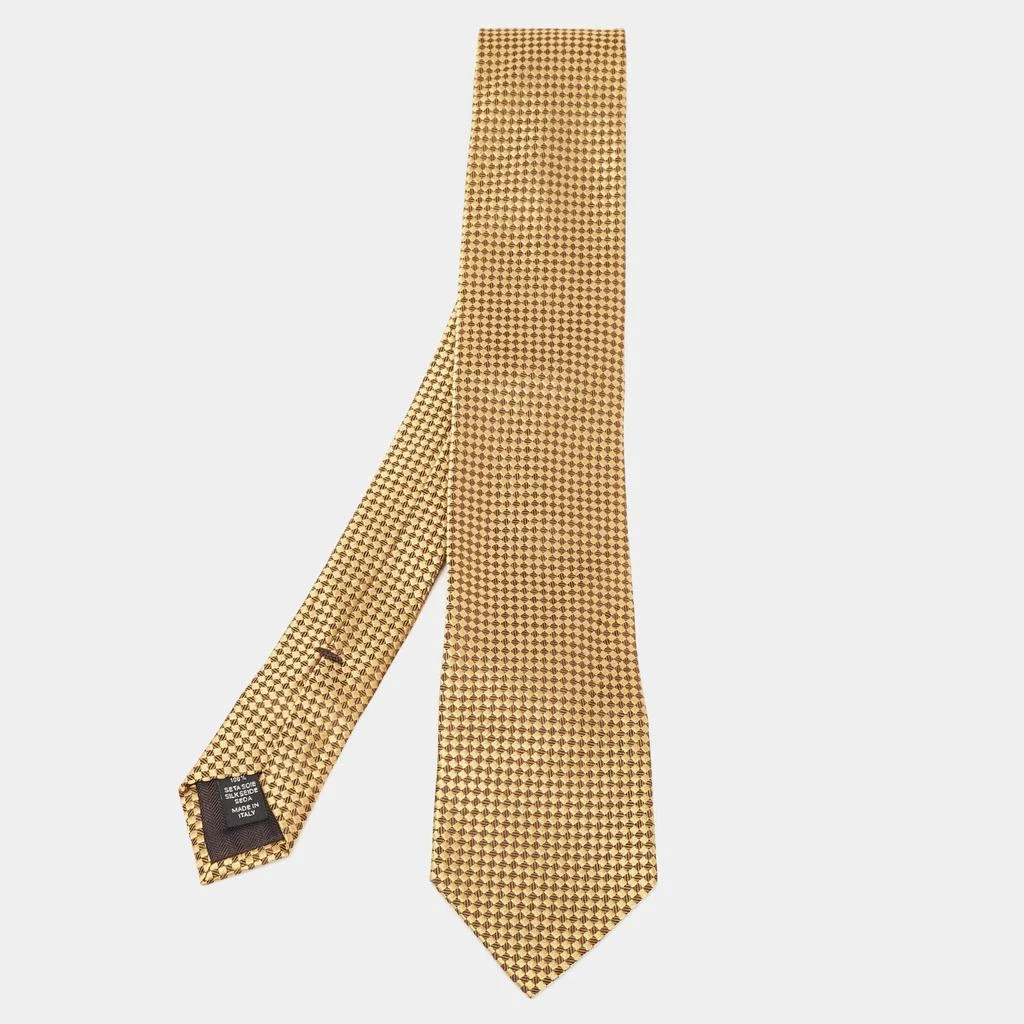商品[二手商品] Ermenegildo Zegna|Ermenegildo Zegna Yellow Jacquard Silk Tie,价格¥897,第1张图片