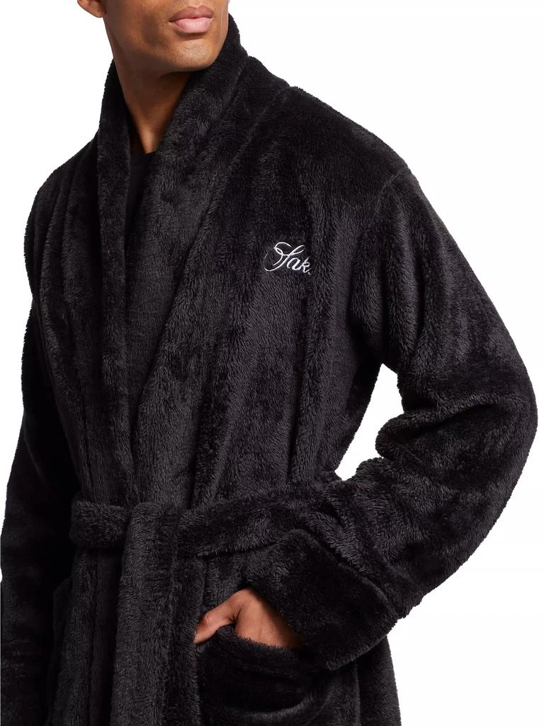 COLLECTION Plush Embroidered-Logo Robe 商品