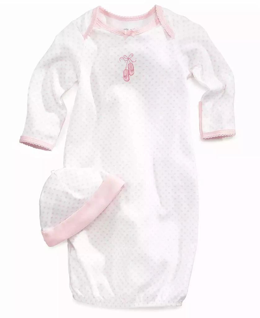 商品Little Me|女婴Baby Set, Baby Girls Ballet Hearts Gown and Beanie,价格¥98,第1张图片