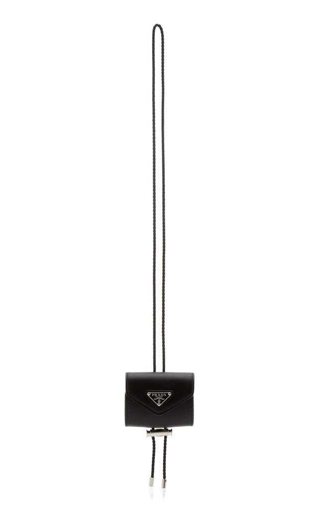 商品Prada|Prada - Drawstring Leather Pouch - Black - OS - Moda Operandi,价格¥3640,第1张图片