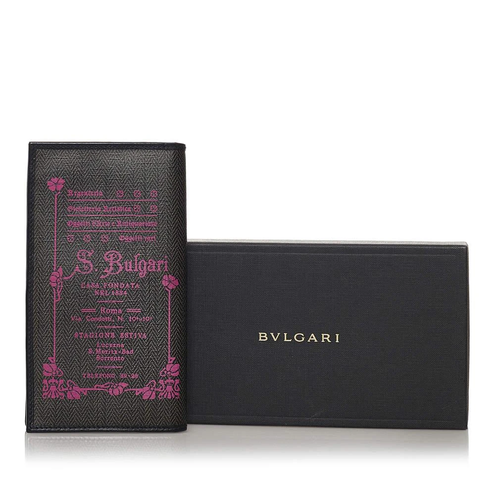 Bvlgari Black/Pink Elettra Collezione Canvas Wallet 商品