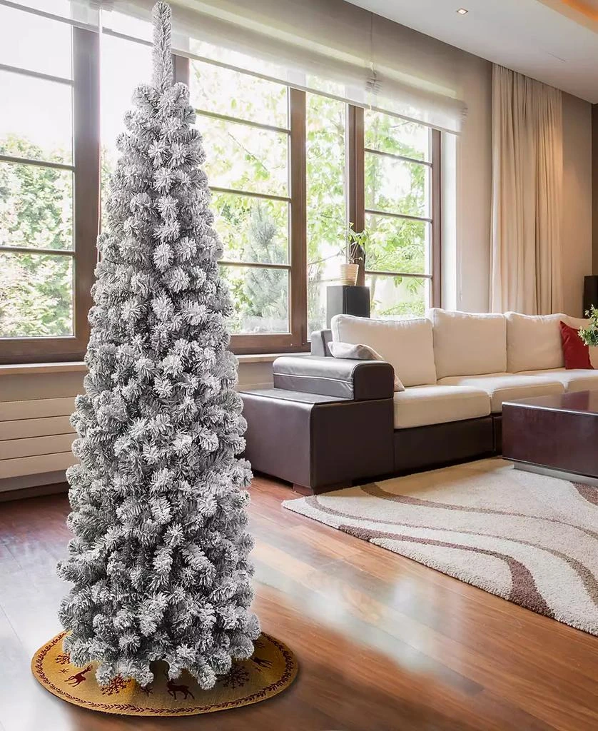 商品National Tree Company|First Traditions 6' Acacia Pencil Slim Flocked Tree,价格¥3307,第2张图片详细描述