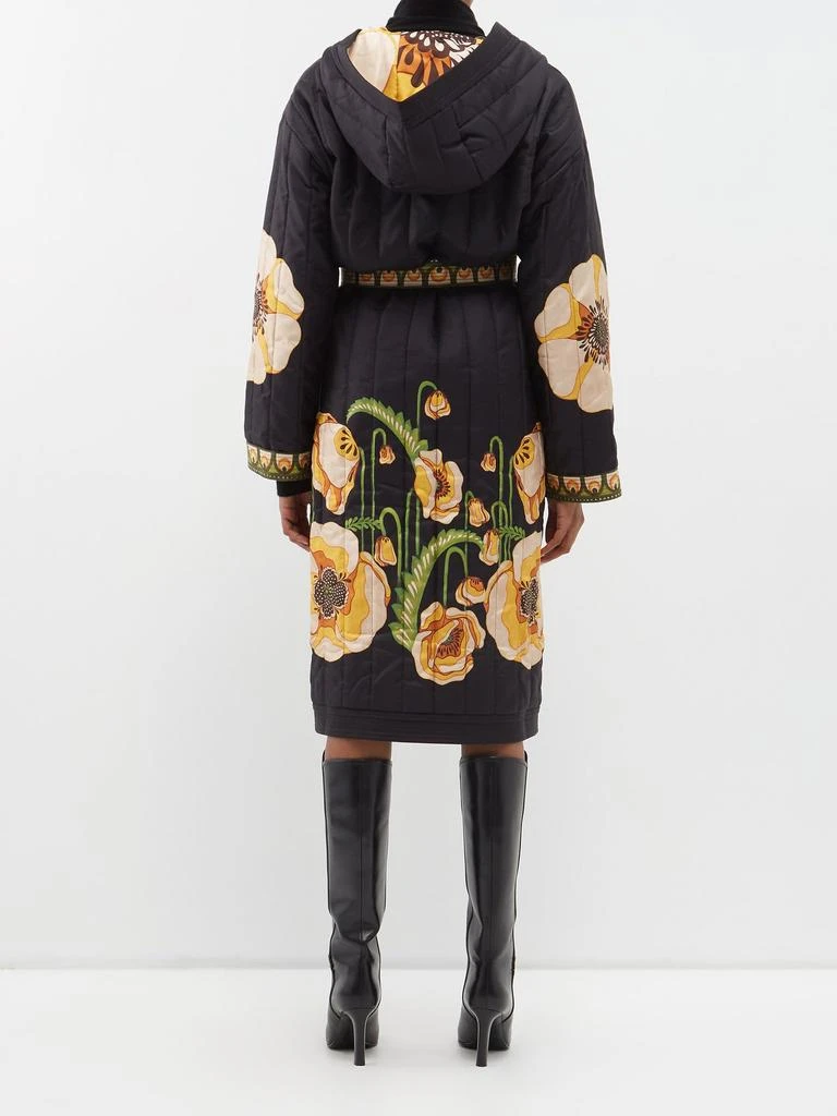 商品LA DOUBLE J|Placée reversible floral-print padded silk robe,价格¥6854,第5张图片详细描述