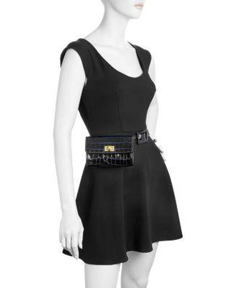 商品Max Mara|Micron Croc Embossed Leather Convertible Belt Bag,价格¥2345,第2张图片详细描述